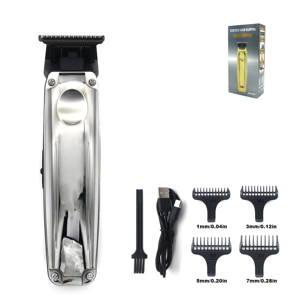 Beard Trimmer for Men with DLC Blade T-Blade Zero Gapped 8000RPM 5W Low Noise Cordless Professional Hair Trimmer Machine Barber