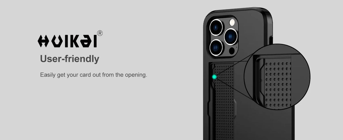 For iPhone 17 Pro Max 16 Pro Max 15 Pro 15 14 13 12 Wallet Card Case Holder Slide Slot Slim Hard PC Heavy Duty Protective Covers