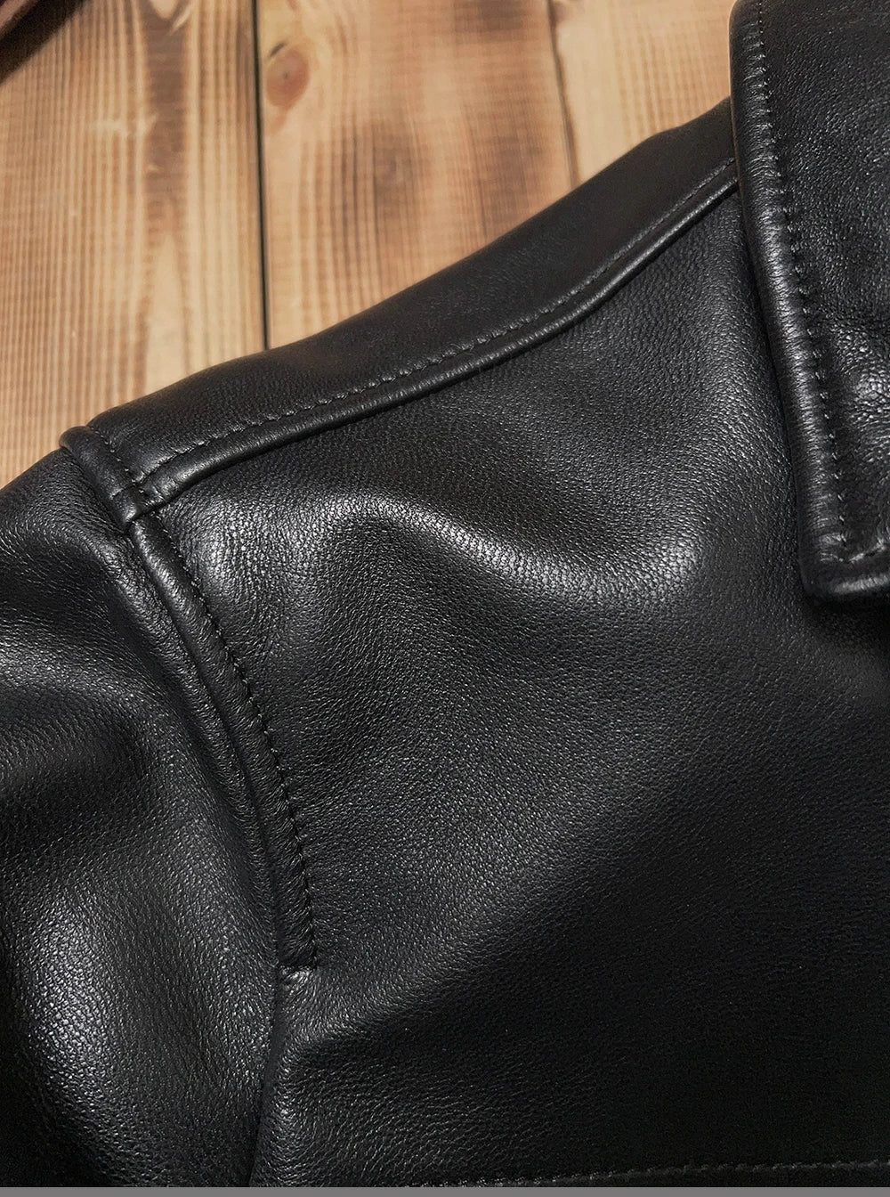 Black Autumn Leather Jacket Men Smart Casual Style Plus Size 5XL Genuine Natural Sheepskin Turn-Down Collar Leather Coat