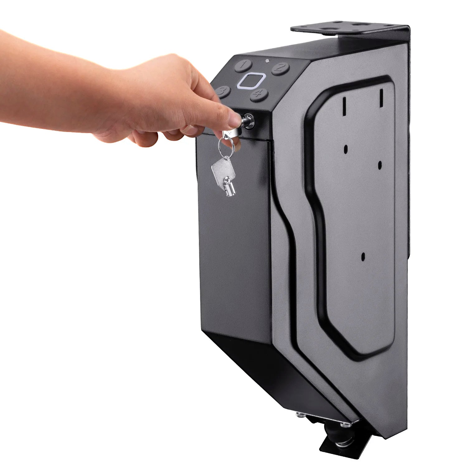 Fingerprint/Password Gun Safes Pistol Safe Box Steel Gun Box Security Guns Fingerprint Password Unlock Anti-Burglary With Keys