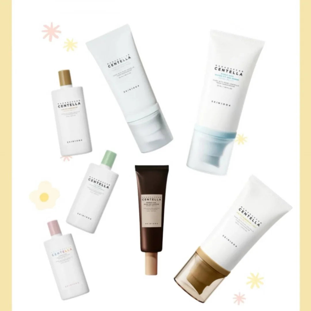 SKIN1004 Centella Sunscreen 8 Set K-Beauty SPF50+ PA++++ Hyalu-Cica Hydrating Soothing Lightweight Non Greasy for All Skin Types