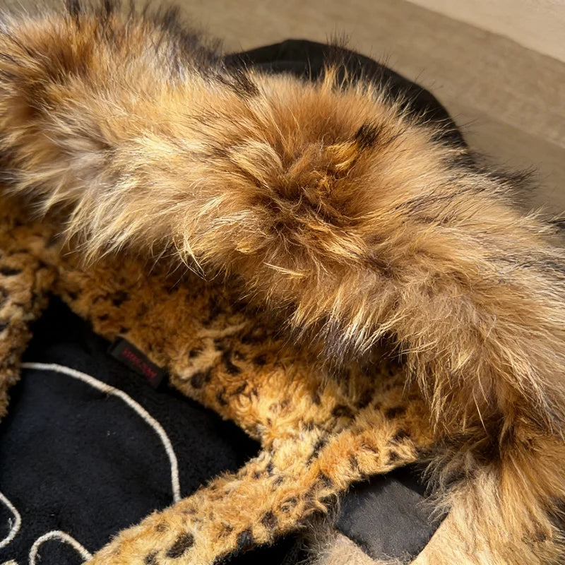 2026 American Fashion Trend Fur Collar Zipper Hoodie Men Street Hip Hop Retro Loose Sweatshirt Unisex Fleece Padded Warm Hoodie