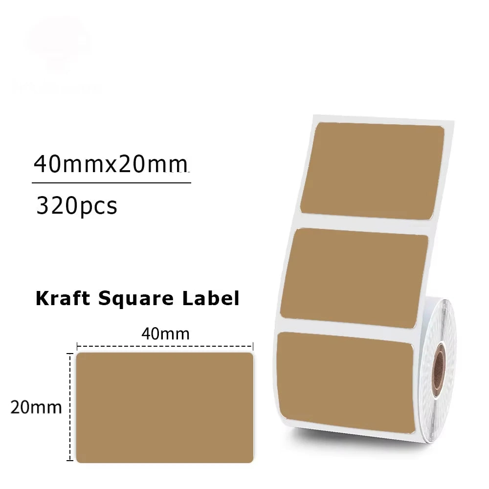 20-50mm White Thermal Label Sticker Compatible for M110 M220 M200 Marklife P50 E210 Munbyn Nelko PM220 MiniPrinter