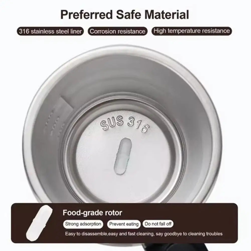 400ML Mixing Cup LED Temperature Display Coffee Cup 316 Stainless Steel Magnetic rotating stirring Milk Coffee Self Stirring Mug