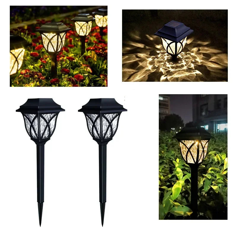 Outdoor Solar Lights Garden Lights Solar Powered Lamp Lantern Waterproof Landscape Lighting Pathway Yard Lawn Garden Decoration