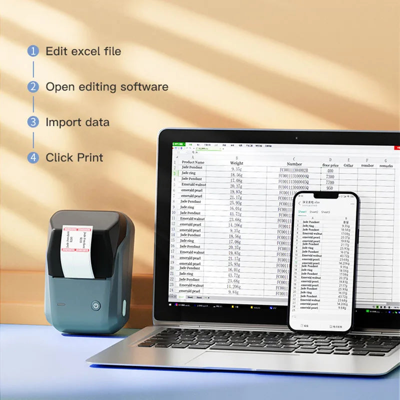 Niimbot B1/B1 PRO Thermal Label Printer Bluetooth Pocket Label Maker Barcode QR Code Self-adhesive Sticker Labeling Machine
