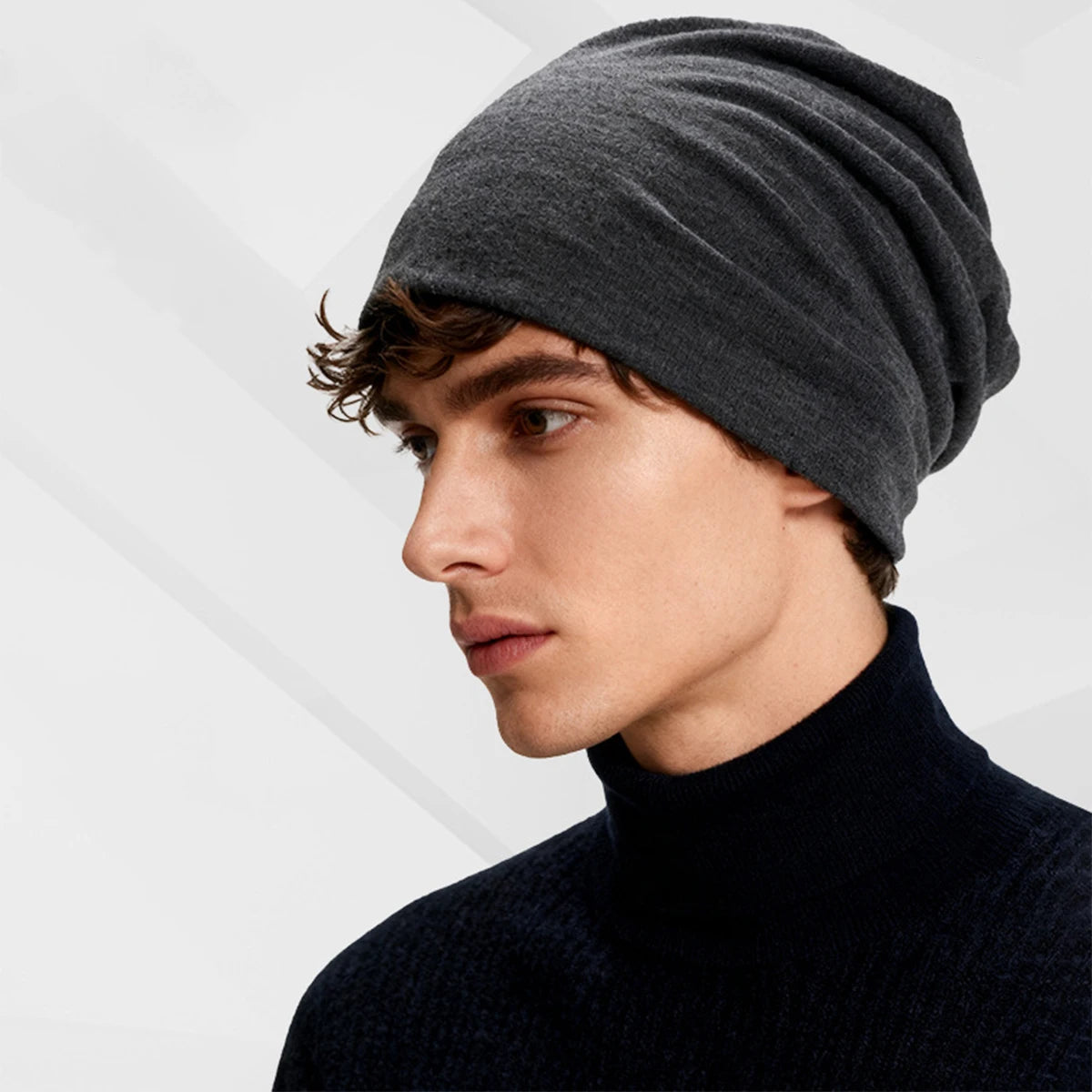 Solid Color Unisex Slouchy Beanie Soft Lightweight Winter Warm Cap for Men Women Hip-Hop Baseball Tennis Running Daily Wear