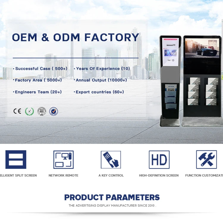 21.5 32 43 Inch Shopping Mall Android Interactive Touch Screen Digital Signage Display Floor Stand Lcd Self Service Kiosk