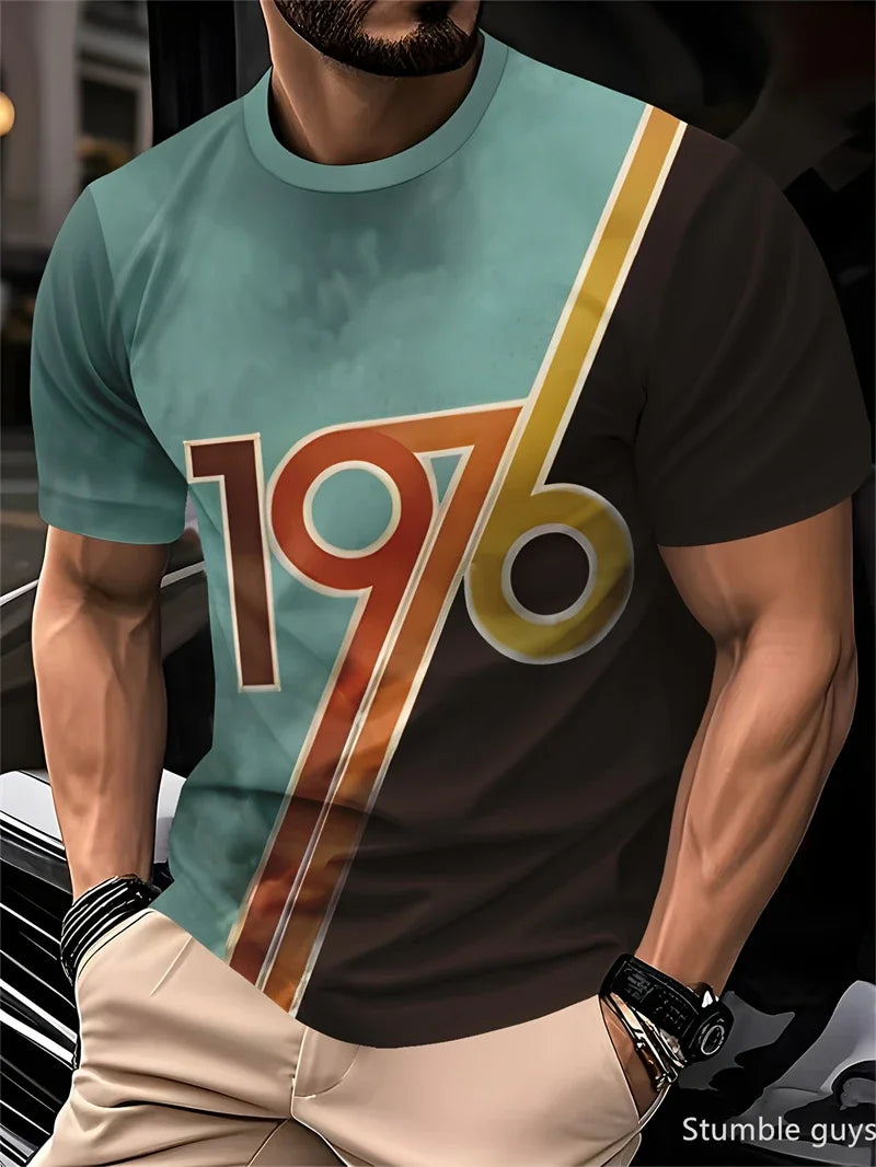 2026 Men's Fashion Anime T-Shirt Summer Loose Short Sleeve Comfortable Fabric Oversized Sports Jersey Casual Tops
