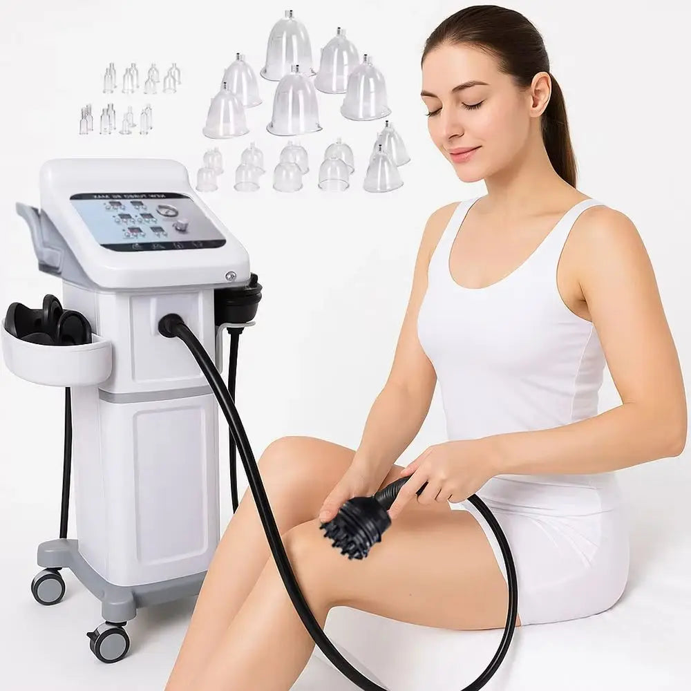 Vertical 4 In1 Vacuum Heating 8 Vibration Heads G8 Massager Cellulite Removal G8 Body Slimming Machine with 33 Cups
