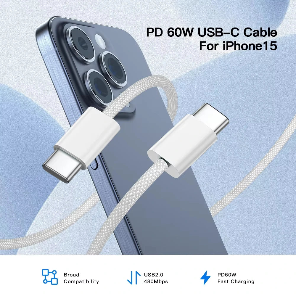 For iPhone PD 35W Fast Charging 17 16 15 Pro Max Air 14 13 12 11 USB-C Quick Charger X XS XR 8 Phone Accessories