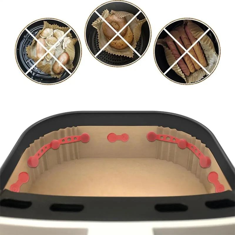 Air Fryer Magnet Silicone Buckle Silicone Air Fryer Liner Fixing Buckle Prevent Paper Shift and Burn Reusable Accessories