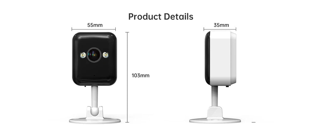 JOOAN 3MP Mini Wifi Camera Outdoor Motion Tracking Security IP Camera 1080P Color Night Waterproof Smart Home Baby Monitor