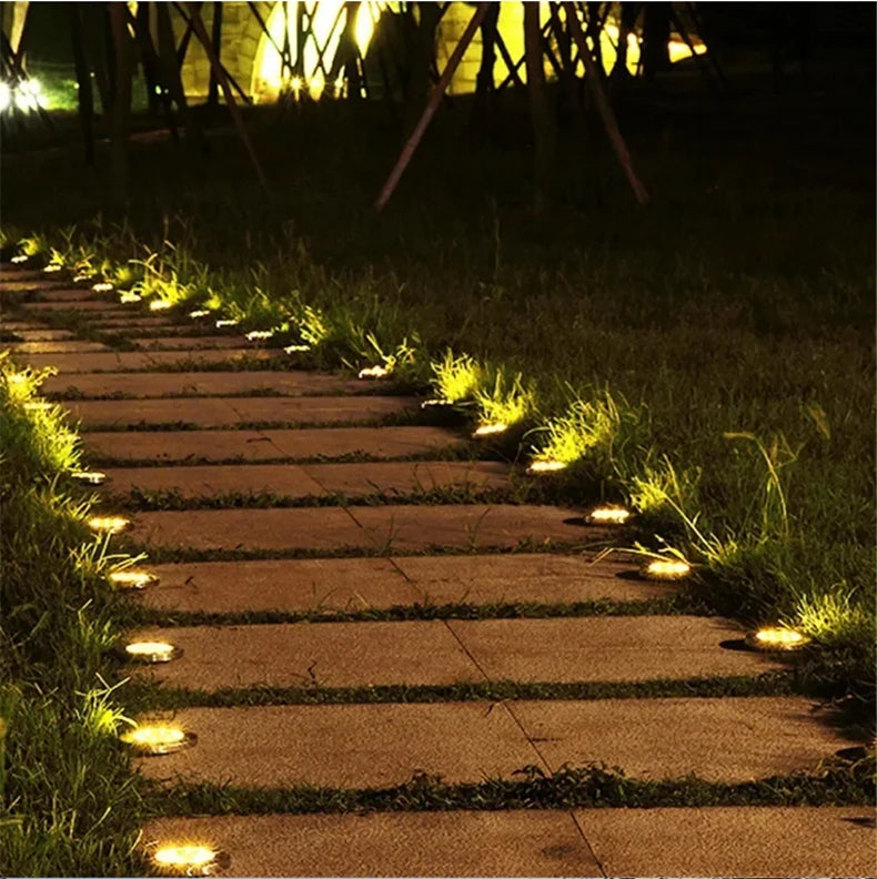 4PCS-Mini solar buried lamp, garden buried lamp, outdoor waterproof decoration, landscape atmosphere, street lamp