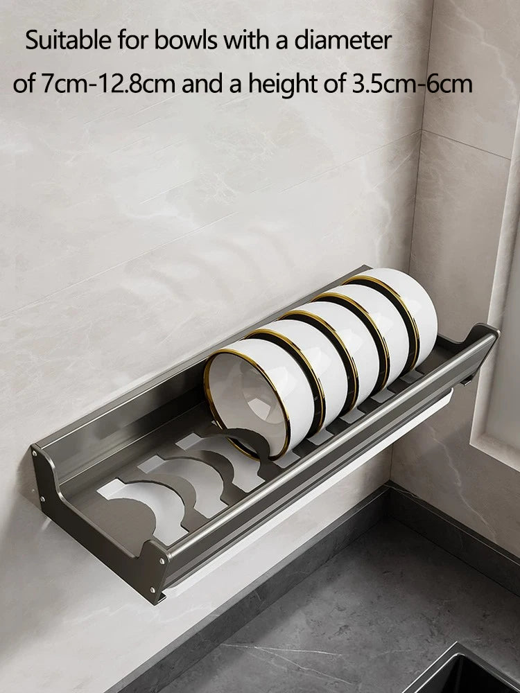 Wall Mounted Kitchen Dish Drainer Dish Drying Rack  Storage & Organization Kitchen Gadgets Shelf Useful Things For Kitchen