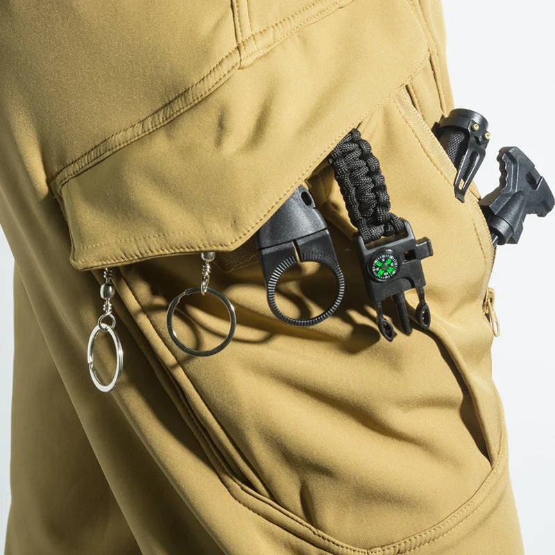Men Spring Autumn Fishing Climbing Trekking Softshell Elastic Hiking City Cargo Pants Hunting Camping Tatical Military Trousers