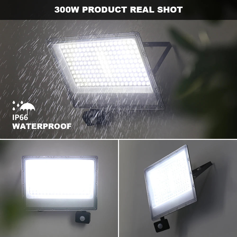 Outdoor LED Flood Light 500W 300W 200W 220V Motion Sensor Waterproof  Spotlight Garden Lighting Landscape Floodlight Street Lamp