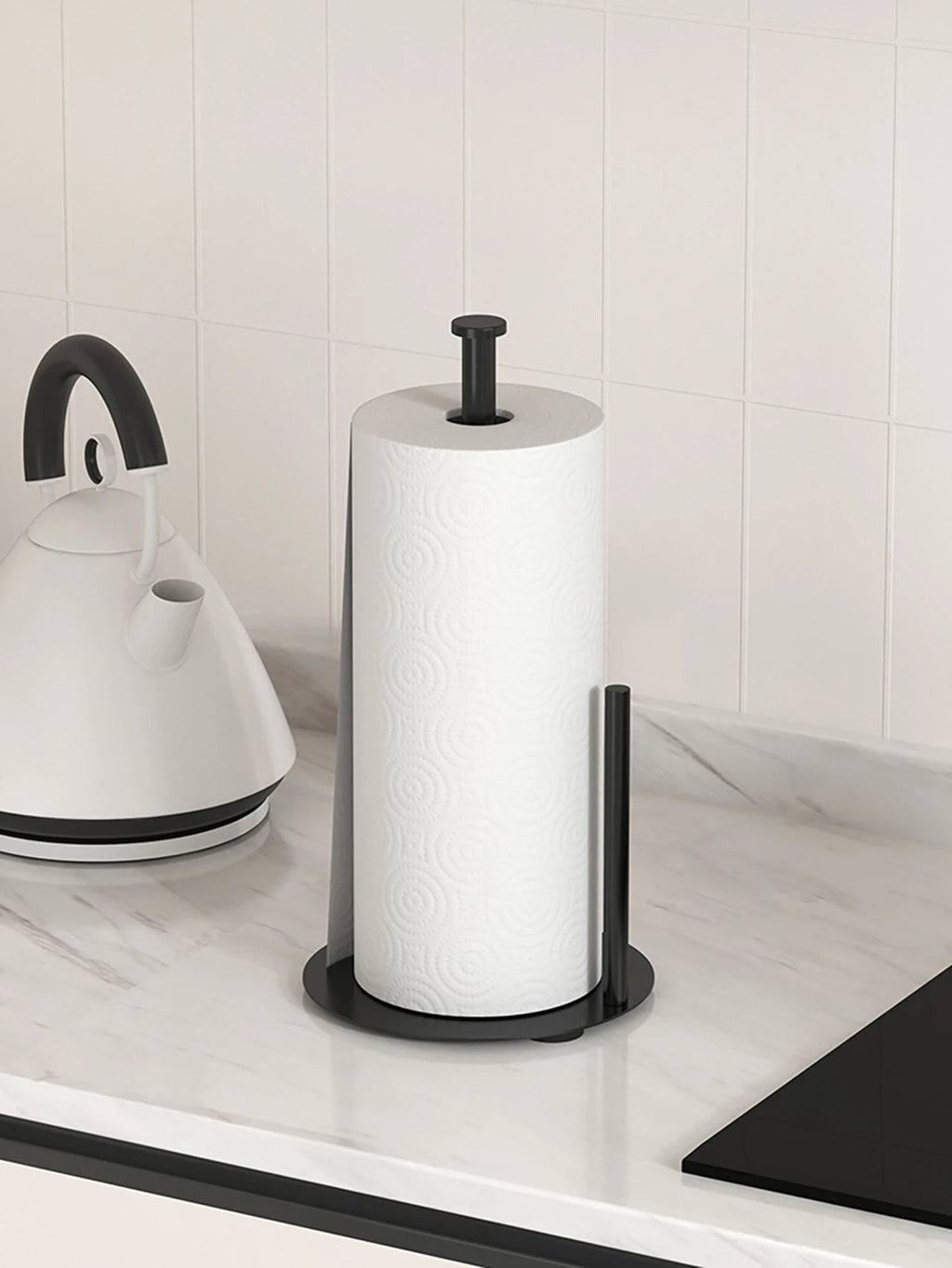 Kitchen Roll Holder with Weighted Base - Heavy-Duty Countertop Organizer, Space-Saving Design for Paper Towels, Kitchen supplies