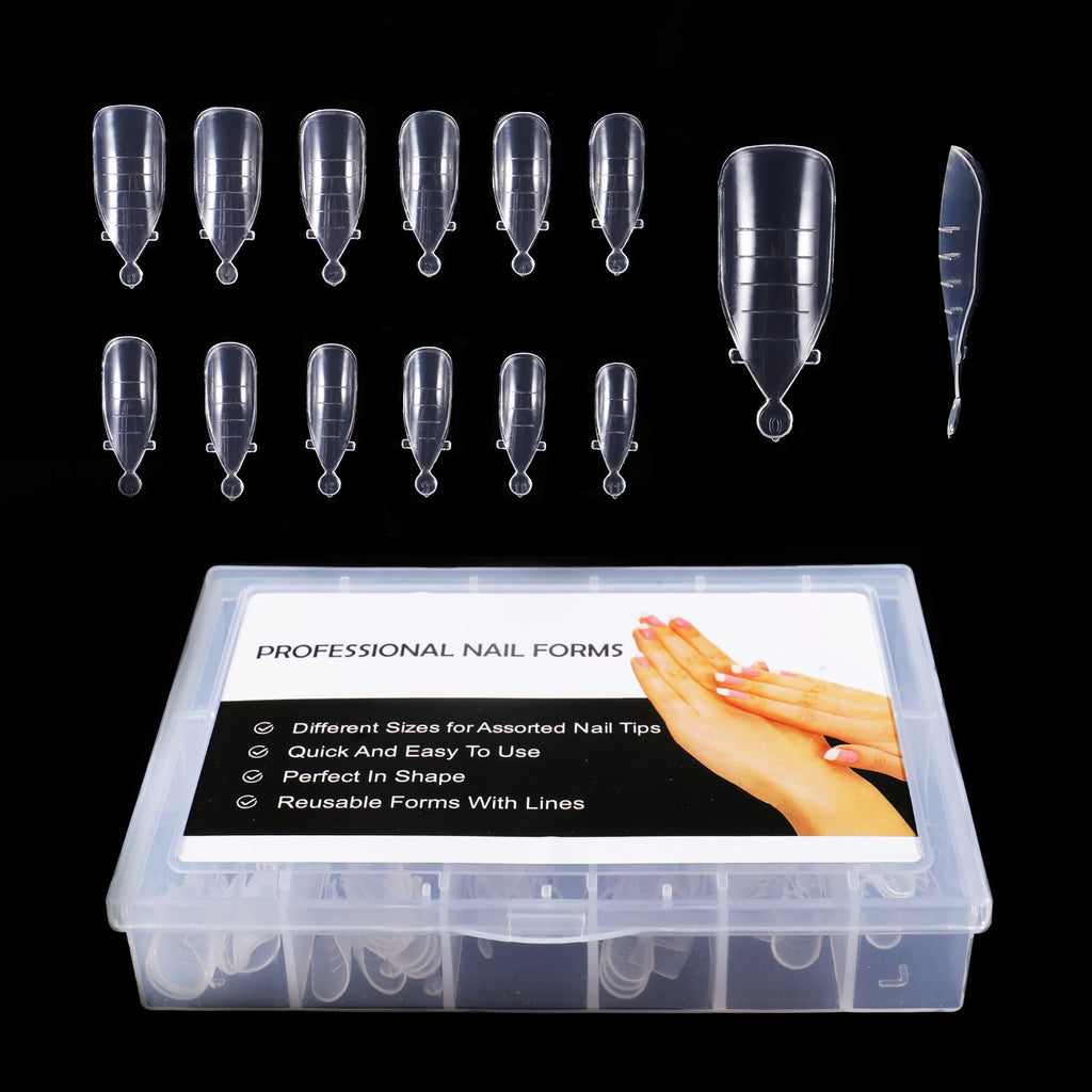 BNG Top Forms for Nails Dual Forms Nails Forms for Extension Full Cover Quick Building Gel Mold Tips Poly Nail Gel Mold