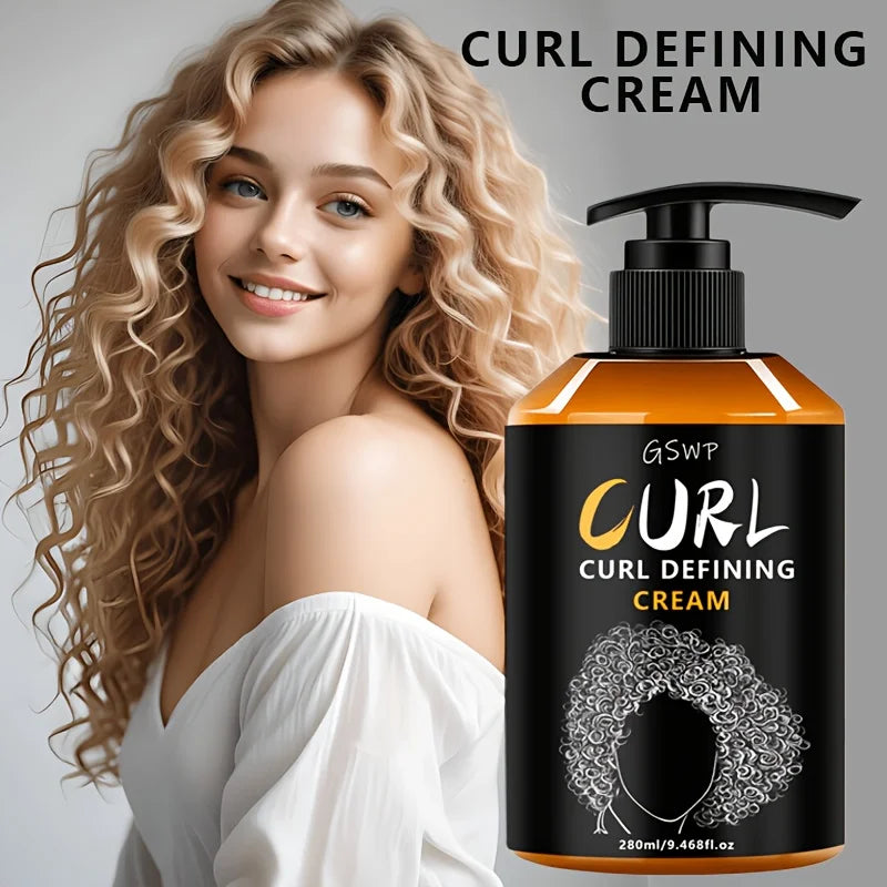 GSWP Moisturizing Curling Cream Features a Moisturizing Formula That Gently Styles, Reducing Frizz, Creating Natural Curls.280ml
