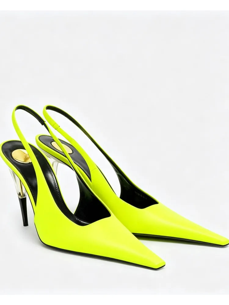 Ladies' Summer New High Heel Pointed Sandals Fashion Small Square Party Wedding Ladies' High Heel Sandals