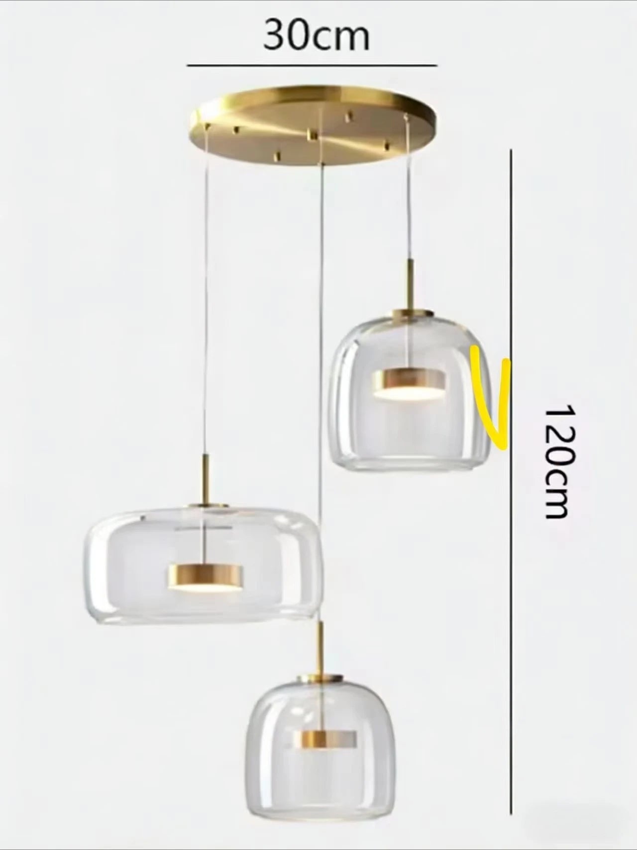 Modern Led Glass Pendant Light for Island Restaurant Hanging Lamp Decoration Ceiling Chandeliers Modern Home Decoration