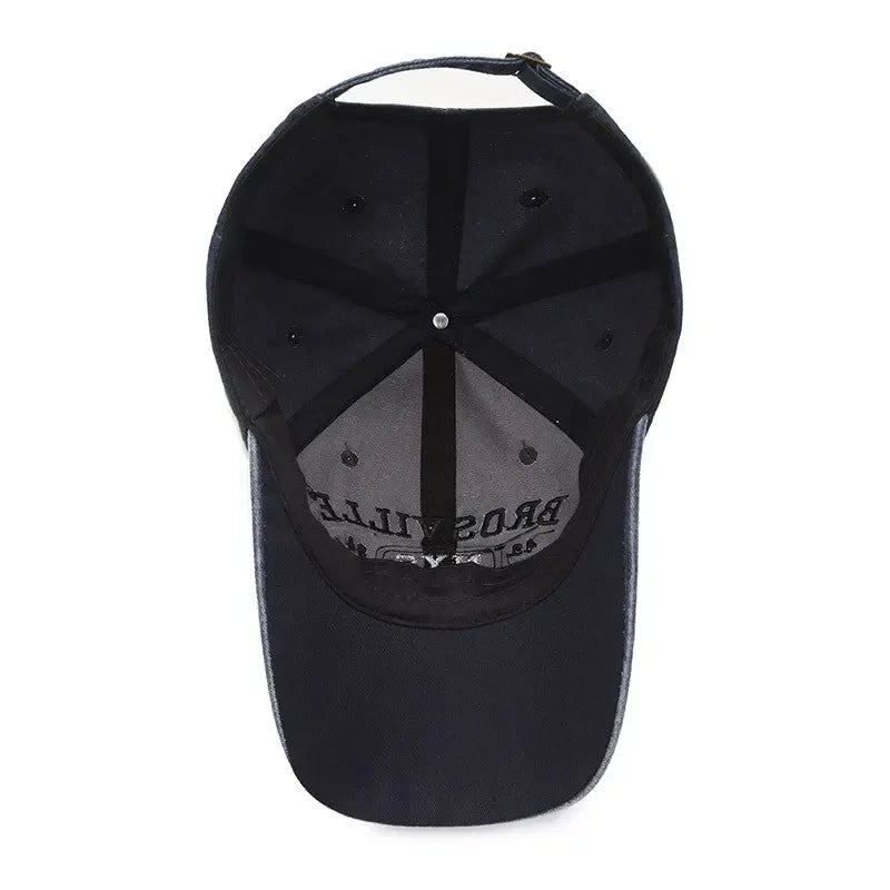 Men's Baseball Cap Casual Wash Embroidered Cap Curved Brim Bowler Sun Hat Official Website Sport Hip Hop Fitted Hats Men Women