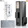 3D Face & Palm Vein Smart Door Lock IP65 Waterproof Tuya Video Call Biometric Fingerprint Electronic Lock for Home Front Door