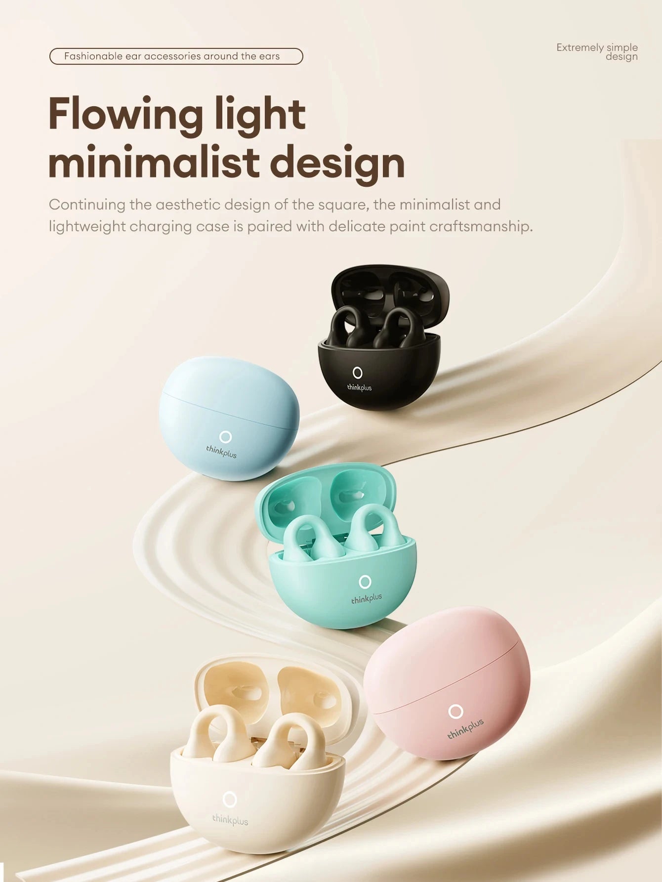 Origina Lenovo LP25 Bluetooth V5.4 Earphones Multi-function Ear-clip Design Headphones Fast Charging With Type-C Port Earbuds