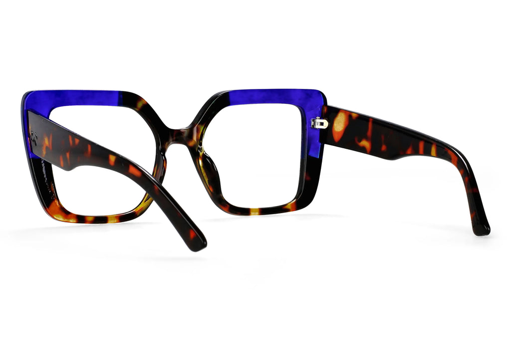 R56982 Colorful Large Size Reading Glasses Lady Trend Splicing Color Presbyopic Eyeglass Universal Prescription Spectacles Frame