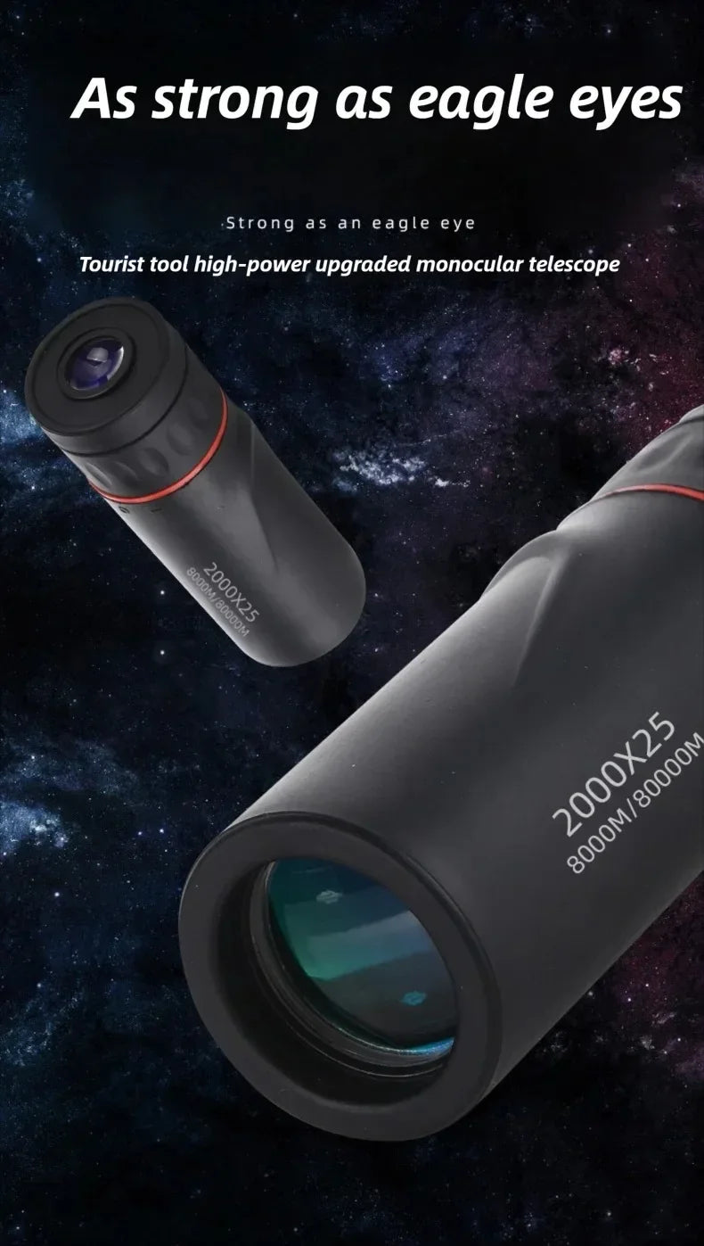 2000x24 HD Monocular Telescope Mini Portable Mobile Phone Telescope with Holder Outdoor Camping Hunting Birdwatching Telescopes