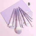 10 Pcs Purple Makeup Brush Set, Loose Powder Brush, Eye Shadow Brush, Full Set Of Beauty Tools Concealer Brush