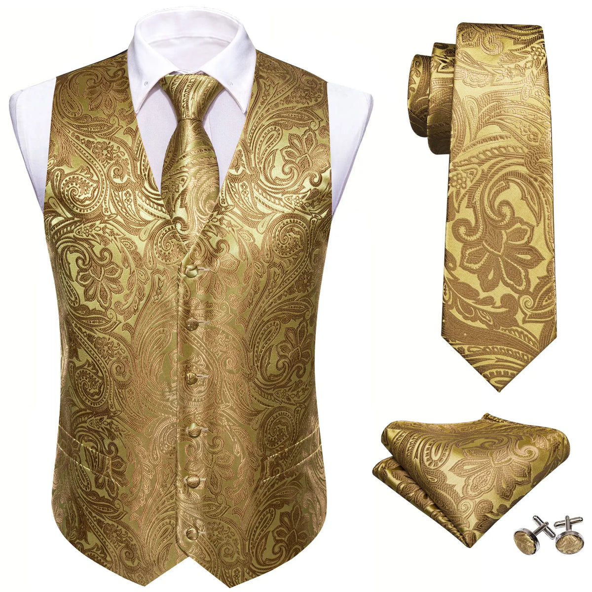 Designer Vest for Men Purple Embroidered Silk Waistcoat Tie Pocket Square Set Wedding Formal Male Suit Party Barry Wang