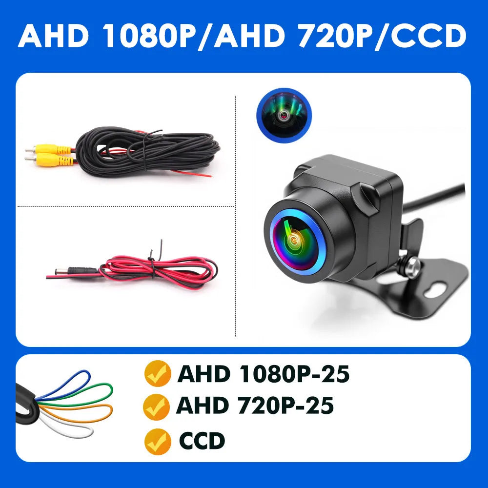 AHD 1080P New 4 line 4K Dynamic Track Reversing Camera 180 Deg Fisheye Blue Lens Full HD Night Vision Vehicle Reversing Camera