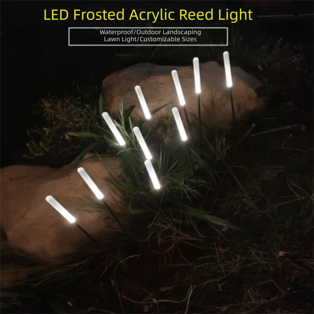Waterproof Landscape Lighting Acrylic LED Garden Lights Frosted Acrylic Rod Ground-Mounted Outdoor Decorate Lamp Courtyard