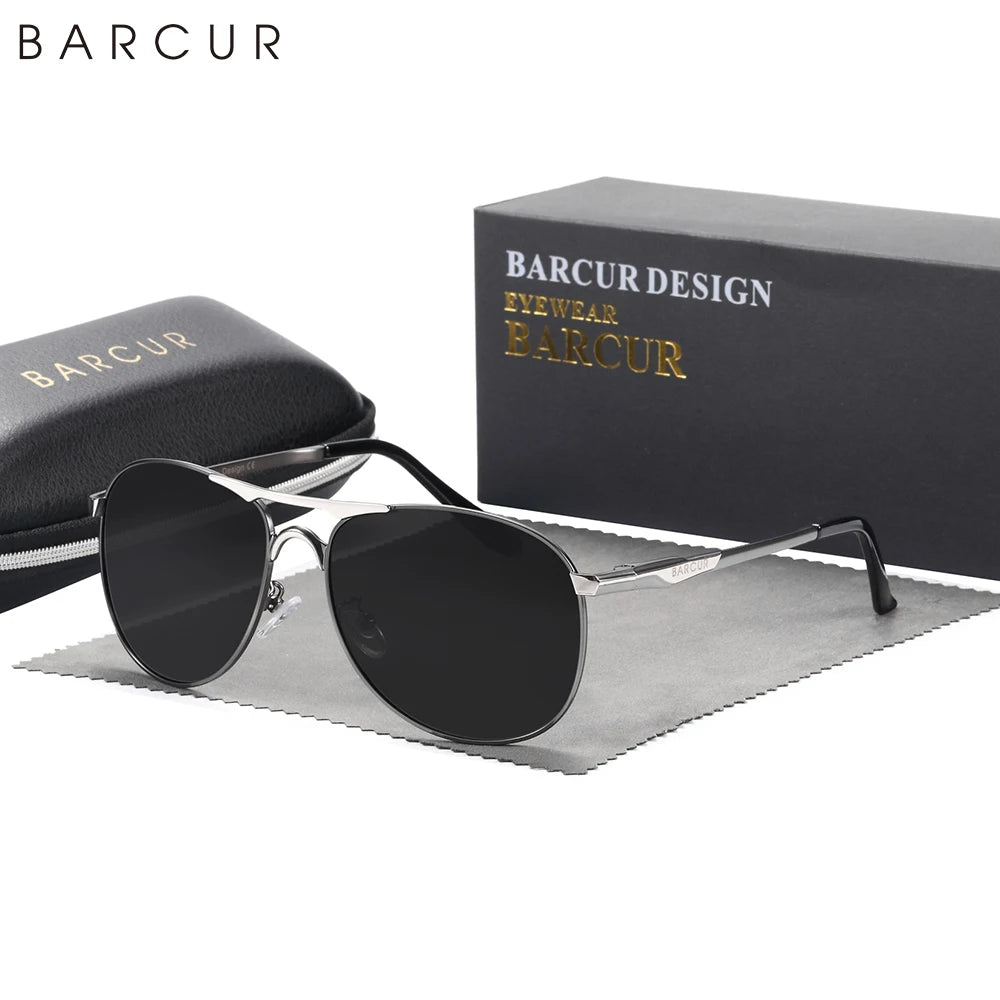 BARCUR Brand Design Sunglasses High Quality Men Polarized Sun Glasses Driving Mens Sun Glasses UV400