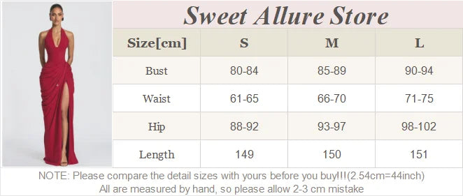 Women Fashion Solid Pleated Halter Dress Waist-cinching Sleeveless Backless Split Maxi Dresses 2026 Sexy Summer Lady Party Gowns