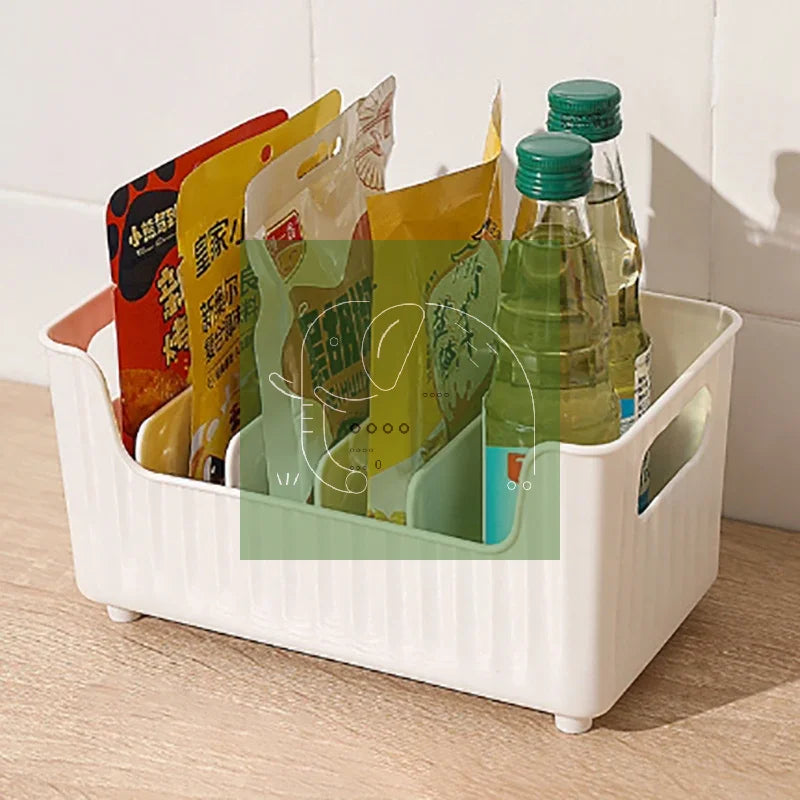 Plastic Food Packet Organizer Bins for Kitchen Drawer Storage Snack Bags Sugar Packets Dividers Fridge Cabinet Seasoning Holders
