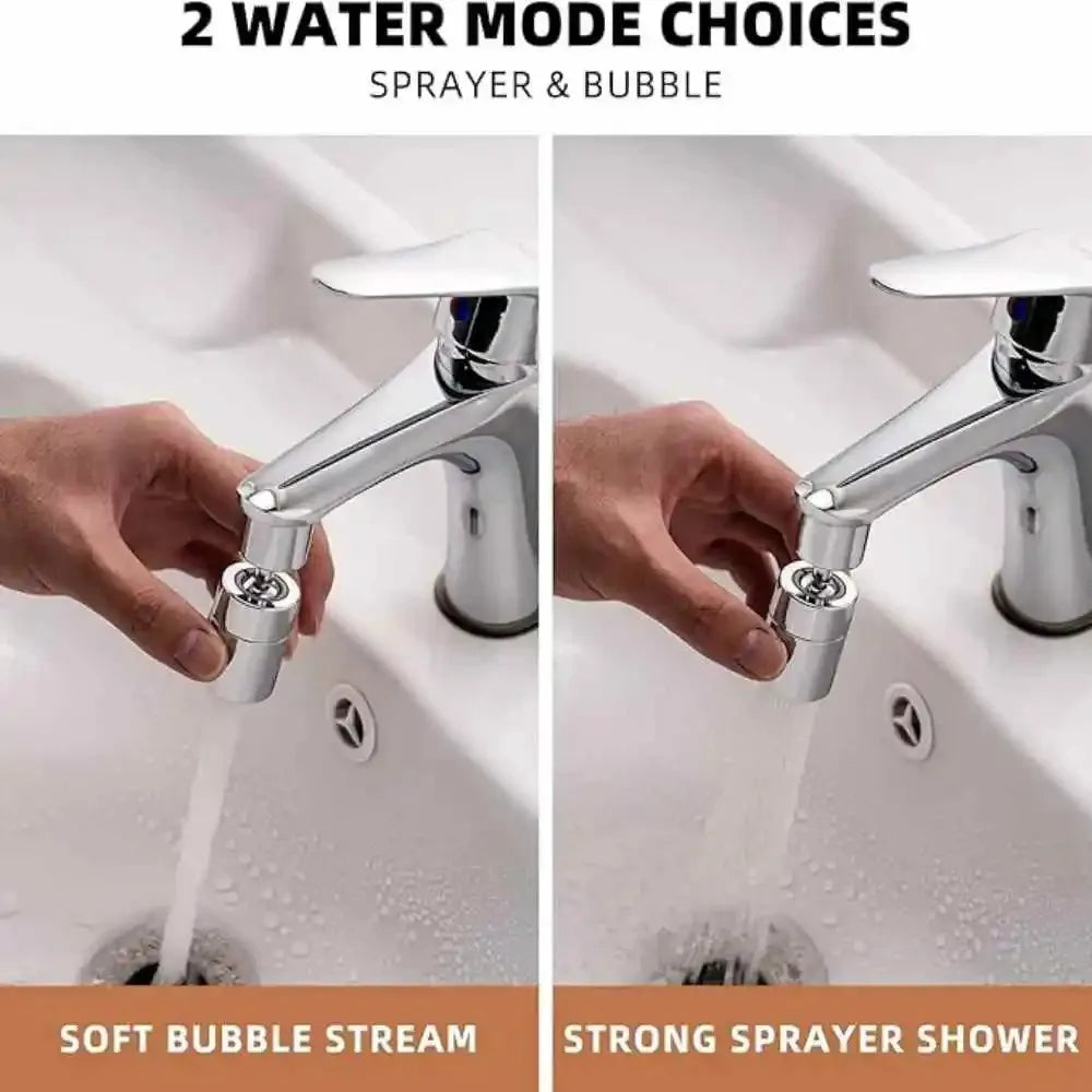 Dual Mode Metal Kitchen Faucet Sprayer Head Bubbler 360° Rotation Adaptor Sink Faucet Extender Aerator Nozzle Filter 22/24mm