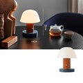 Cordless Mushroom Table Lamp Rechargeable Battery Operated Small Mushroom Night Light for Bedroom Living Room Restaurant Outdoor