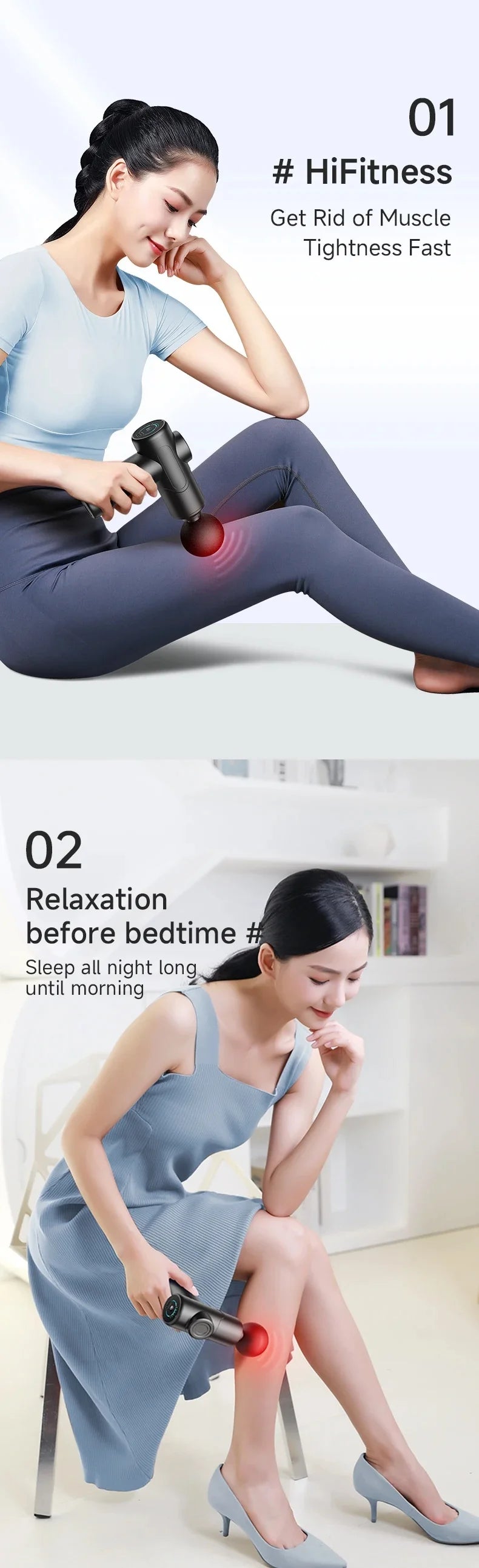 Professional Deep Tissue Massage Gun 6800RPM 10KG 6 Speeds 8 Heads Mini Portable Quiet Muscle Massager for Body Fitness Sports R