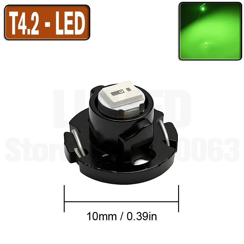 10pcs T3 T4.2 T4.7 T5 LED Car light Bulb Luces LED Para 1 LEDs 2835 5050 SMD Auto Interior Side light