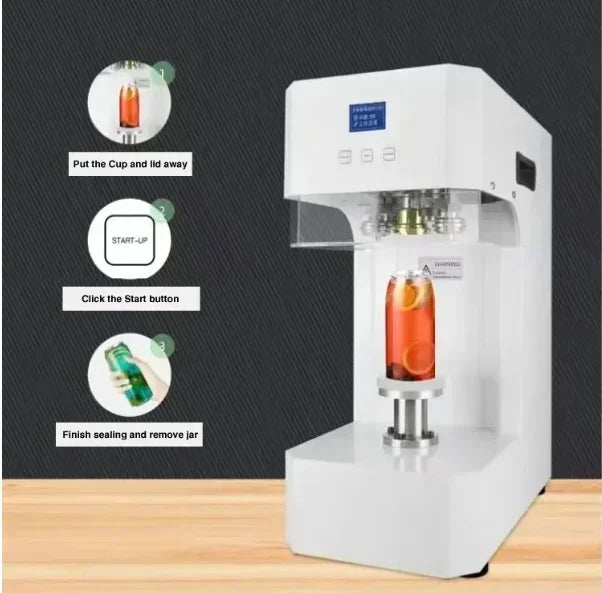 Automatic Intelligent Non Rotating Can Sealer Soda Tin Can Seamer Bubble Tea Aluminum Can Sealing Machine