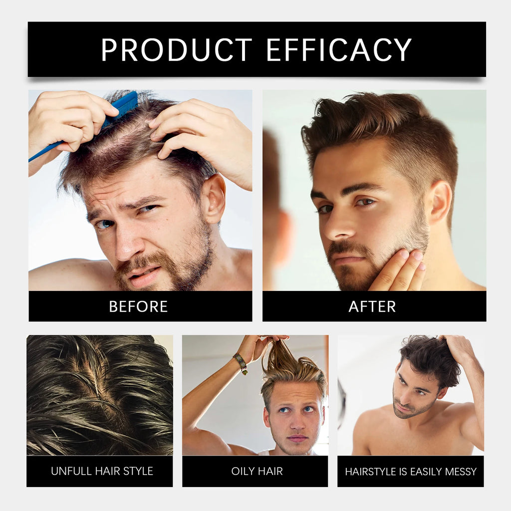 Men Hair Clay 100g Matte Finish Strong Hold Styling Mud Natural Look Textured Hair No Sticky Feel For Mens Hairstyle