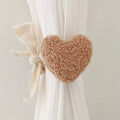 Plush Heart Curtain Tiebacks Bundle Rope Car Curtain Ties Baby Kids Room Window Curtain Holders Home Decor Curtain Accessories