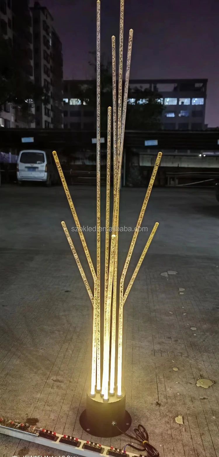 Theme Park Lighting Easy Installation Outdoor Waterproof PMMA Fiber Optic Reed Light