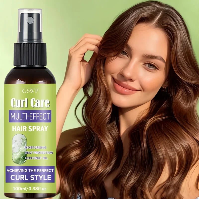 GSWP Curl Treatment Spray Deeply Moisturizes Hair, Smooths Frizz, and Is Suitable for Dry, Damaged, Burned Hair.100ml