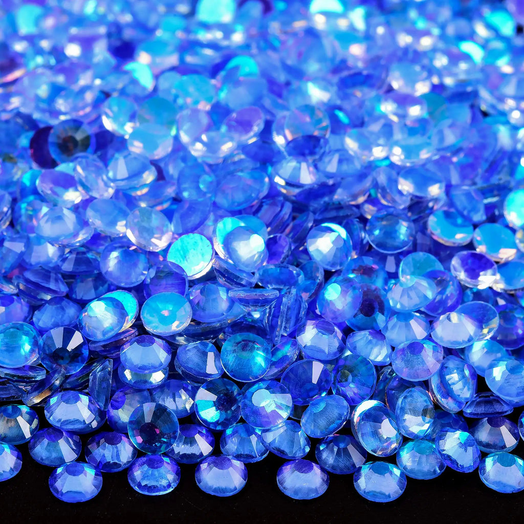 OLeeya SS6-SS30 Texture Blue Series Glitter Crystal Non Hotfix Rhinestones DIY Nails Strass Diamond For Dress Vestidos
