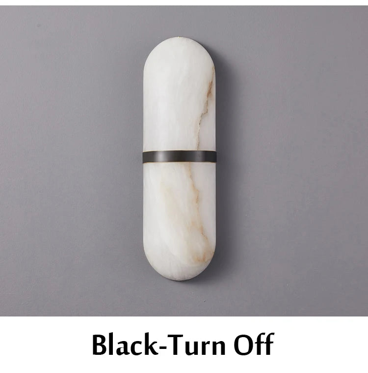 Semicylinder Wall Light Led 12W Imitation Marble Decor Bedside Lamp Living Dining Room Bathroom Doorway Hallway Sconce Lights