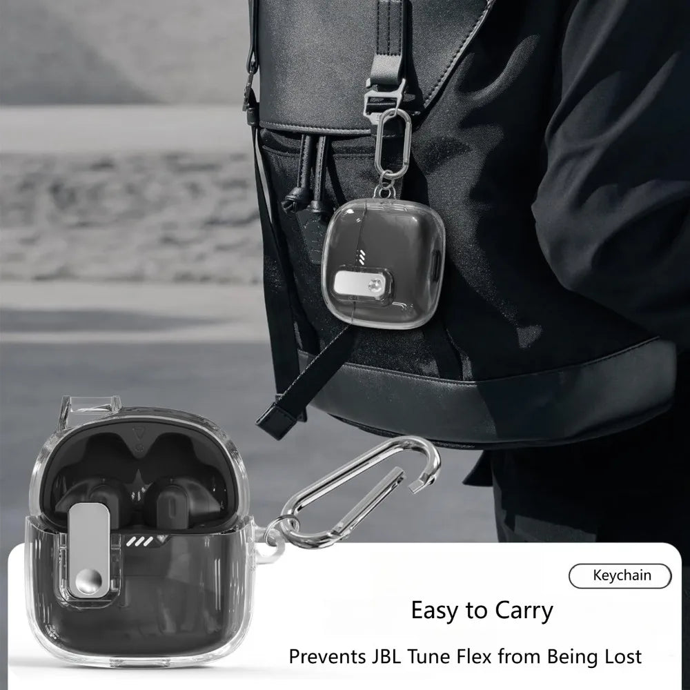 New Electroplated Lock Buckle Bluetooth Headset Case: Compatible With For JBL Mini Bean / TUNE FLEX Anti-drop Protective Cover
